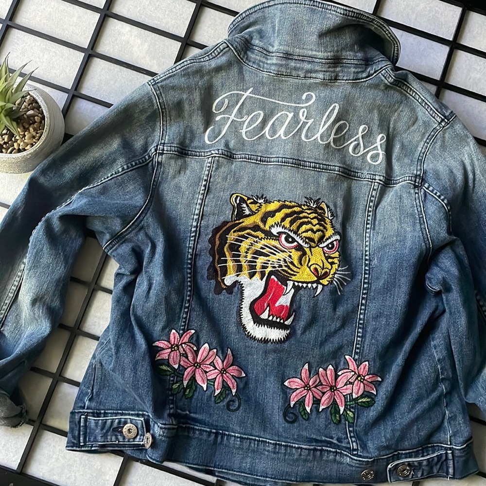 TORRID. “Fearless” Denim Jacket